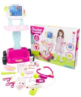 LITTLE DOCTOR DOKTOR SET PRE EKG KOŠÍK RUŽOVÝ