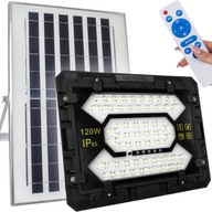 VEĽKÝ VÝKONNÝ LED SOLÁRNY LET S HALOGÉNOVÝM PANELOVÝM SVETLOMETOM 120W DIAĽKOVÝM OVLÁDANÍM