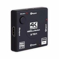 SPÍNAČ 3x1 HDMI 2.0 SPÍNAČ ROZDEĽOVAČ 4K60HZ