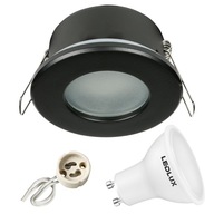 Hermetické svietidlo D-06 BLACK IP44+ LED GU10 6,5W