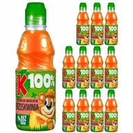 Kubuś 100% jablková broskyňová šťava 300 ml 12 ks