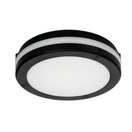 Okrúhle LED stropné svietidlo 20cm 12W 3 farby 1140lm NAIROS čierne IP65 CCT KOBI