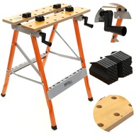 Skladacie zarážky Workshop Tool Table 100KG Kraft&Dele 60x63x78 cm