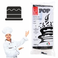 Cukrová poleva Plastová POP Black Modecor 1 kg na FÓRKY a OZDOBY