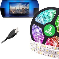 VIACFAREBNÝ RGB LED PÁS PRE USB PORT PODSVIETENIE TV MONITORA