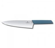 Kuchársky nôž, široká čepeľ, 20 cm, nevädzová modrá