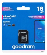 Pamäťová karta MICRO SD 16GB adaptér GOODRAM (3338a