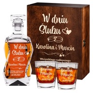 GRAVENÁ KARAFA KARAFA NA WHISKY SVADOBNÝ DARČEK K VÝROČÍ