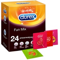 Durex FUN MIX sada kondómov 4 druhy 24 ks