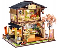 Skladacie drevené 3D puzzle Model DIY Sushi House