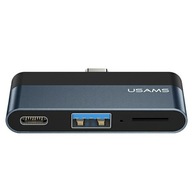 USAMS Adaptér HUB USB 3.0/USB-C/Micro SD