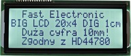 LCD displej 4x20 20x4 BIG HD44780 VEĽKÉ CHARAKTERY