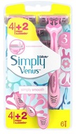 GILLETTE SIMPLY VENUS 3 HLADKÉ STROJE 4+2 ks