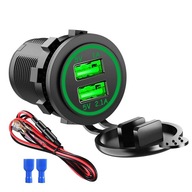 12V/24V vodotesná duálna USB nabíjačka pre p