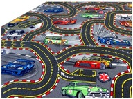 KOBEREC KIDS CARS GREY CARS 200x200 cm