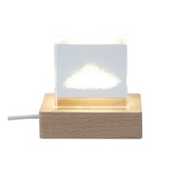 Drevená nočná lampa Crystal Clouds USB