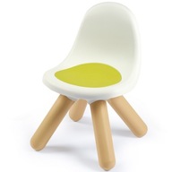 SMOBY Záhradná stolička s operadlom do izby, biela a zelená