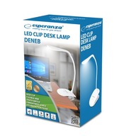 Stolná LED lampa, úrovne jasu, USB klip