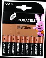 Duracell AAA LR3 alkalické batérie 18 ks.