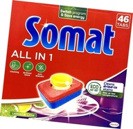 SOMAT ALL IN 1 Lemon tablety do umývačky riadu 46 kusov