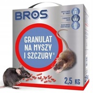 Granulovaný jed na myši a potkany BROS 2,5 kg