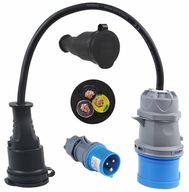 ZÁSTRČKA ADAPTÉRA CEE 16/3 CAMPING ADAPTÉR REDUKČNÁ ZÁSUVKA 16A 230V