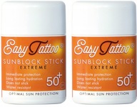 EASYTATOO opaľovací krém na tetovanie x 2 OCHRANNÉ s UVA FILTROM SPF50