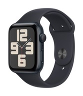 Polnočné hliníkové puzdro Apple Watch SE GPS 44 mm so športovým remienkom – M/L