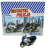 Policajná motorka 13 cm s pohonom, svetlom, zvukom