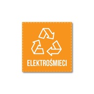 Recyklácia nálepky, triedenie ELEKTRICKÉHO ODPADU 5cm