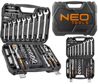 NEO TOOLS Nástrčkové kľúče 1/4, 1/2, 82 ks. Kufor CrV Tool Set