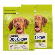 Purina DOG CHOW ADULT Lamb 2x2,5kg + ZADARMO