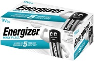 20x ENERGIZER Max Plus 6LR61 6F22 9V Batéria