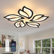 LED STROPNÁ LAMPA ČIERNY MODERNÝ 45W LUSTER S APLIKÁCIOU NA DIAĽKOVÉ OVLÁDANIE