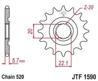 JT JTF1590.13 PREDNÉ OZUBENÉ KOLO