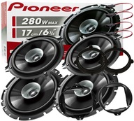 SADA REPRODUKTOROV PIONEER 4 KS PRE AUDI A3 8L PREDNÉ + ZADNÉ ROZDIEĽKY