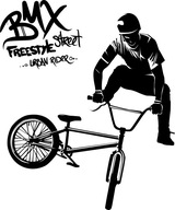 Samolepky na stenu pre chlapcov BMX Bike Sport