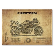 Kovový plagát Honda VTR 1000F Firestorm L