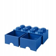 LEGO KONTAJNER SO ZÁSUVKAMI BLOK 8 MODRÁ