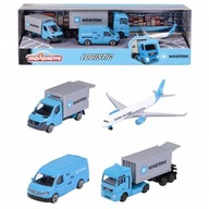 Majorette Logistic MAERSK - Prepravné vozidlá MAERSK 4-balenie 2057290