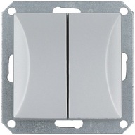 On Off Switch dvojité schodisko OPAL Silver modul