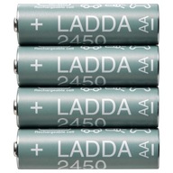 IKEA LADDA AA BATÉRIE HR06 1,2V 2450mAh 4ks