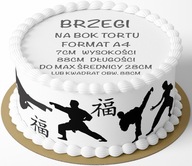 OKRAJE WAFLOVÉHO PAPIERA 14,7CM KARATE TEAKWONDO 83CM