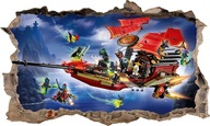 Nálepka na stenu plagátu LEGO NINJAGO! Rozmer 120 x 74 cm