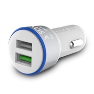 Savio Quick Charge 3,0A autonabíjačka, biela