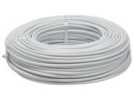 Kábel, lankový prúdový kábel, OWY 3x1, biely, 100 m