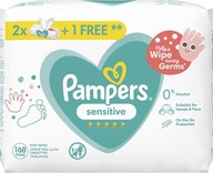 Pampers Sensitive vlhčené obrúsky 3 x 56 ks.