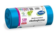 Vrecia na odpadky 120L LD [25] STELLA EKO modré