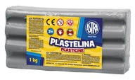 ASTRA plastelína 1kg, šedá