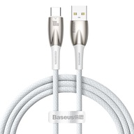 Baseus Glimmer 100W 1m kábel USB na USB-C, biely